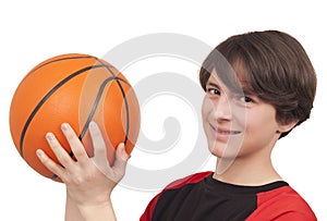 Basketball player throwing a basketball