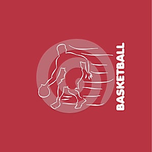 Basketball Player Vector Template Design Illustration