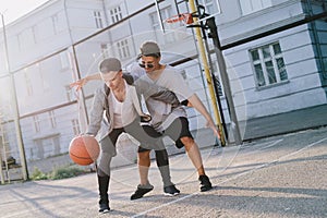 The basketball players