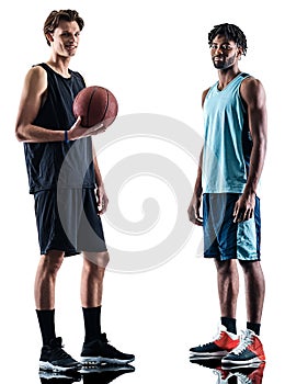 Basketball players men isolated silhouette shadow