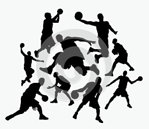 Basketball players vector illustration