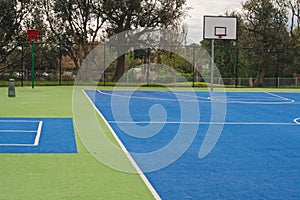 Basketball playground surface
