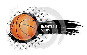 Basketball poster sport flyer. Vector basketball tournament league template background design