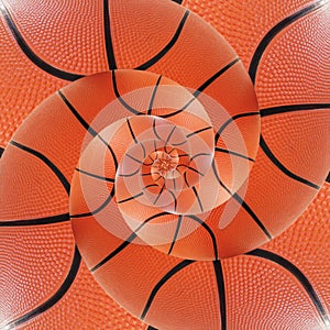 Basketball Recurring Spiral Sports Background