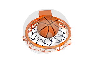 Basketball and rim