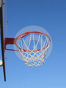 Basketball rim and net