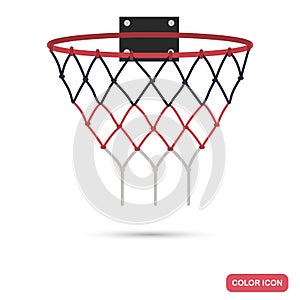 Basketball ring color flat icon