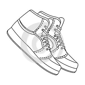 Basketball shoes.Basketball single icon in outline style vector symbol stock illustration web.