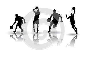 Basketball silhouette Vectors