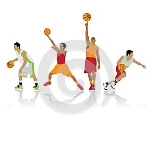 Basketball silhouettes