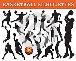 Basketball silhouettes