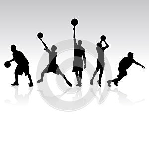 Basketball silhouettes