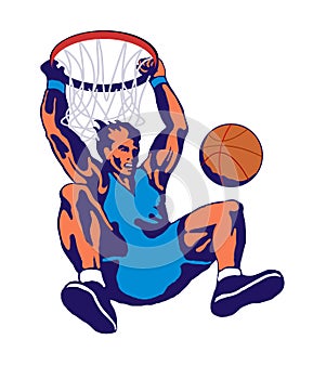 Basketball slam dunk hoop