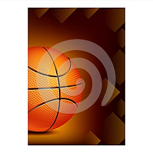 Basketball Sport Playoff Game Flyer Banner Vector photo