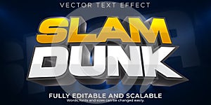 Basketball sport text effect, editable game and football text style