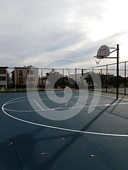 basketball stadium with skyies photo