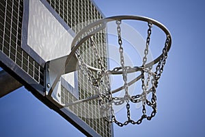 Basketball steel backboard photo