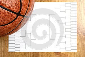 Basketball Tournament Bracket and Basketball