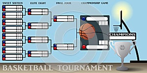 Basketball Tournament Bracket photo