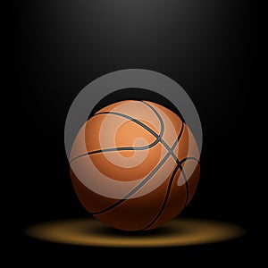 Basketball under spotlight