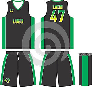 Basketball uniform Custom Design mock ups templates design for basketball club t-shirt mockup for basketball jersey. shirt shorts
