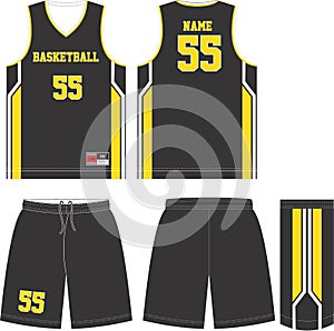 Basketball uniform mockup template design for basketball club