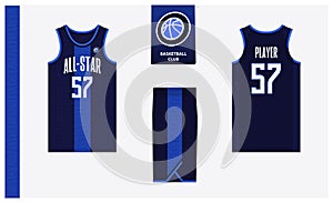 Basketball uniform mockup template design. Basketball jersey, basketball shorts in front back view. Basketball logo design.