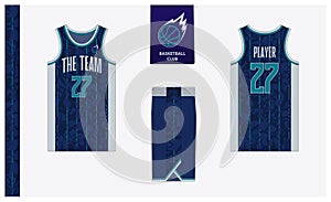 Basketball uniform mockup template design for sport club. Basketball jersey, basketball shorts. Basketball logo design.