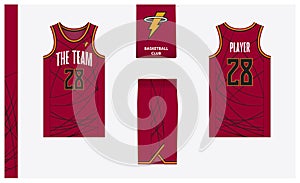 Basketball uniform mockup template design for sport club. Basketball jersey, basketball shorts. Basketball logo design.