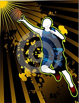 Basketball vector composition