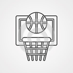 Basketball vector icon sign symbol