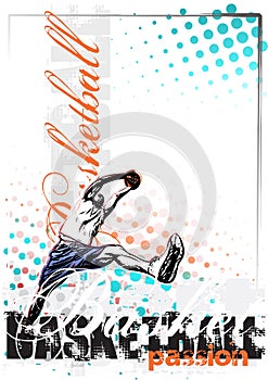 Basketball vector poster background