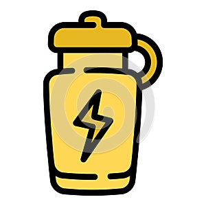 Basketball water bottle icon, outline style