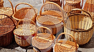 Basketry traditional handcraft in spain photo