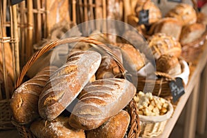 Baskets of bread