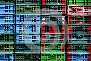 Baskets at the fishing market