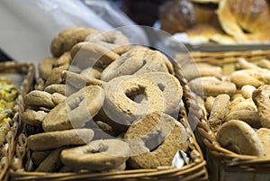 Baskets of fresh biscuits