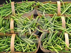 Baskets of green beans