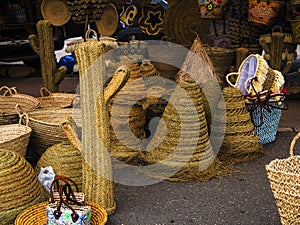 Baskets on the market in Fuengirola on the Costa del Sol Spain