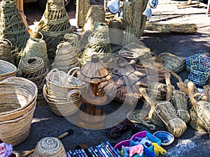 Baskets on the market in Fuengirola on the Costa del Sol Spain