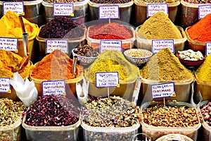 Baskets of Spice on display