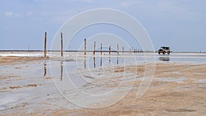 Baskunchak lake. Bogdo mountain. Astrakhan, Russia,