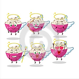 Basmati rice cartoon designs as a cute angel character