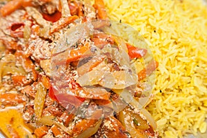 basmati rice plate with vegetables