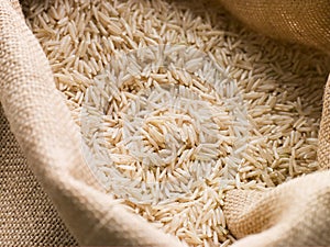 Basmati Rice In Sack photo