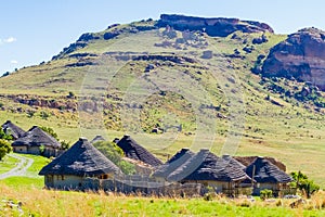 Basotho Cultural Village in Drakensberg Mountains South Africa