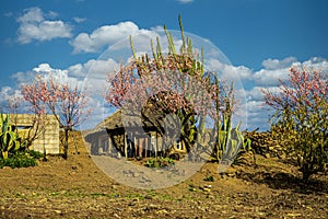 Basotho hut, Lesotho`s traditional House