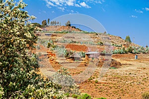 A Basotho vilage in the Highlands of Maluti Mountains