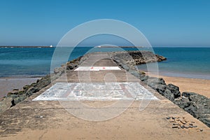 Basque coast: Saint Jean de Luz Dike with view of the Socoa Fort in Ciboure photo