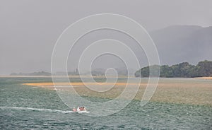 Basque country landscape in Urdaibai Biosphere reserve estuary. Spain